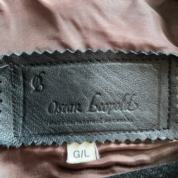 Vintage Oscar Leopold emerald green oversized soft leather full zip jacket Sz L - Picture 11 of 13